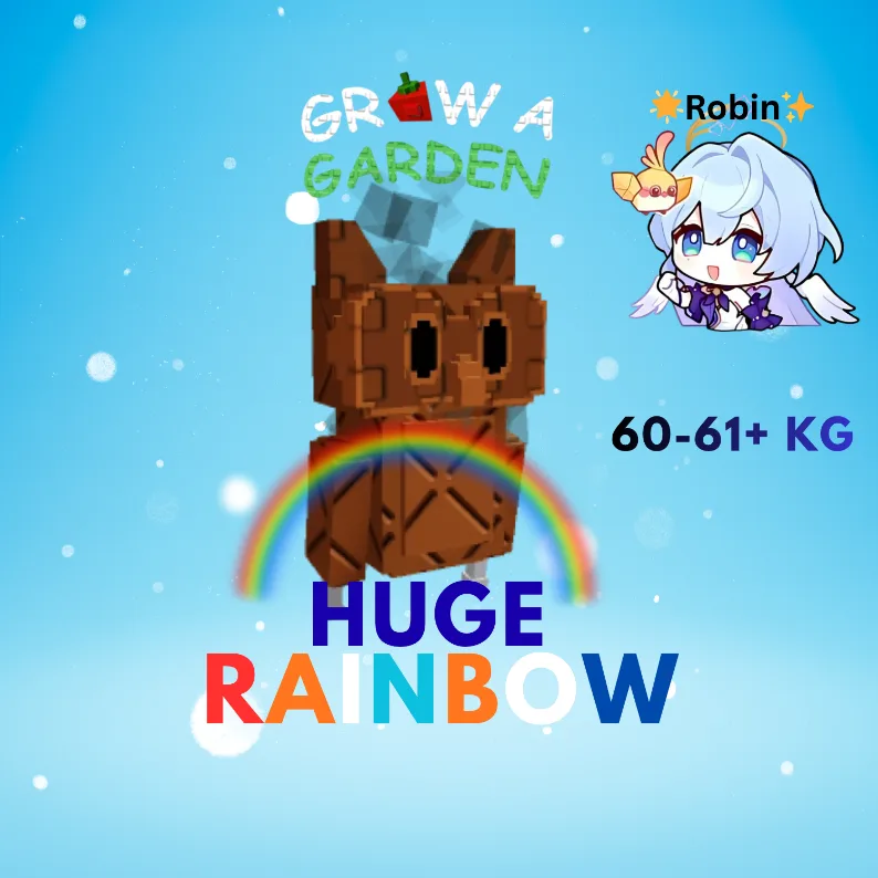 HUGE Rainbow Cooked Owl - 60-61+KG - Grow a Garden