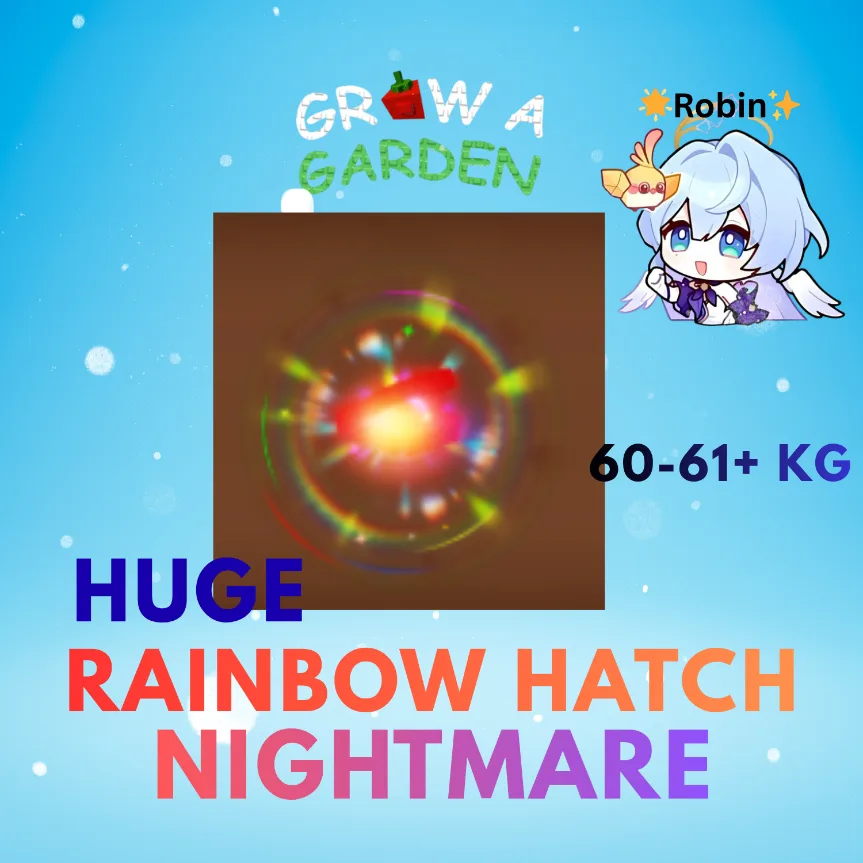 HUGE Nightmare Rainbow Hatch Clam - 60-61+KG - Grow a Garden — Account account