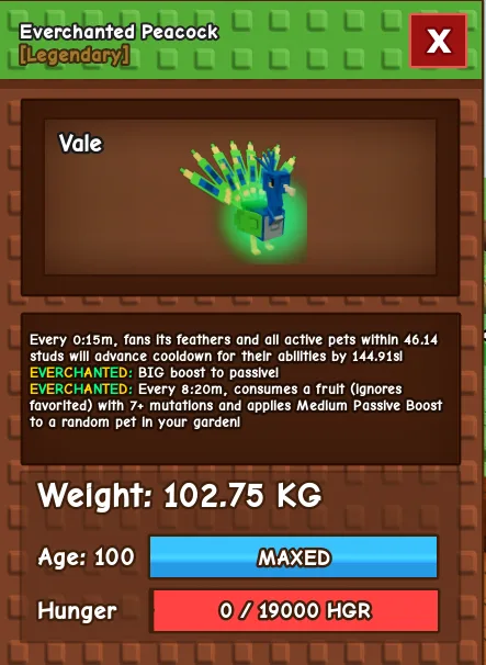 GODLY PEACOCK 100KG — Account account