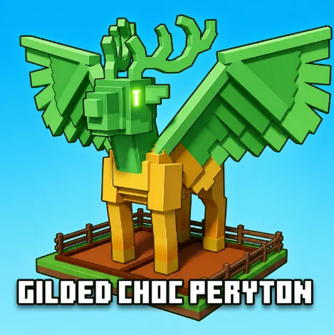 Huge Gilded Choc Peryton 60kg+ Everchanted
