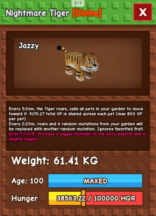 HUGE TIGER NM / VENOM / EVER 60KG - 61KG — Account account