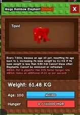 READY HUGE RAINBOW HATCH ELEPHANT (60/61 KG) Grow A Garden