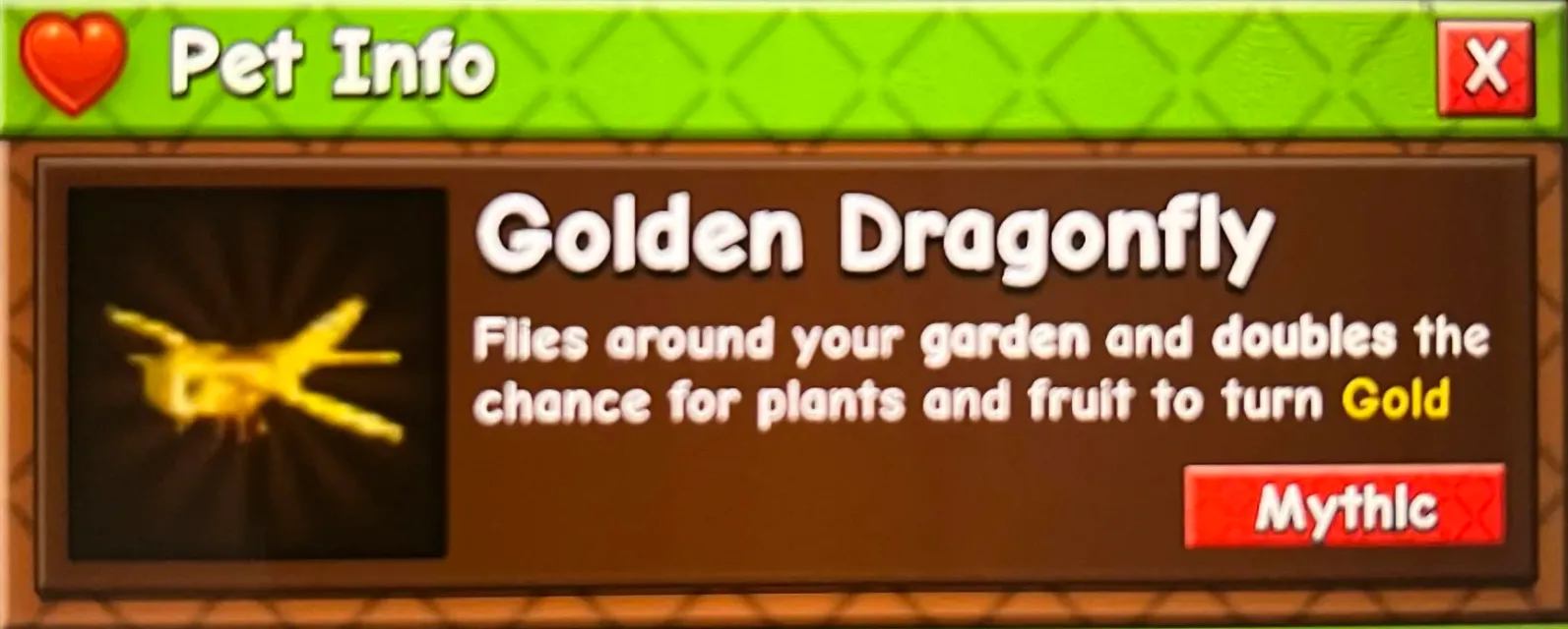 Golden Dragonfly (Mythic) — Account account