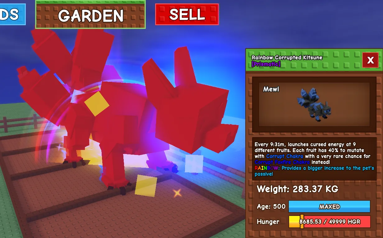 280.87kg+ Rainbow Corrupted Kitsune