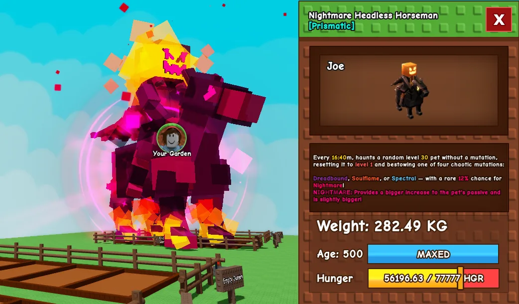 282.49kg Nightmare Headless Horseman