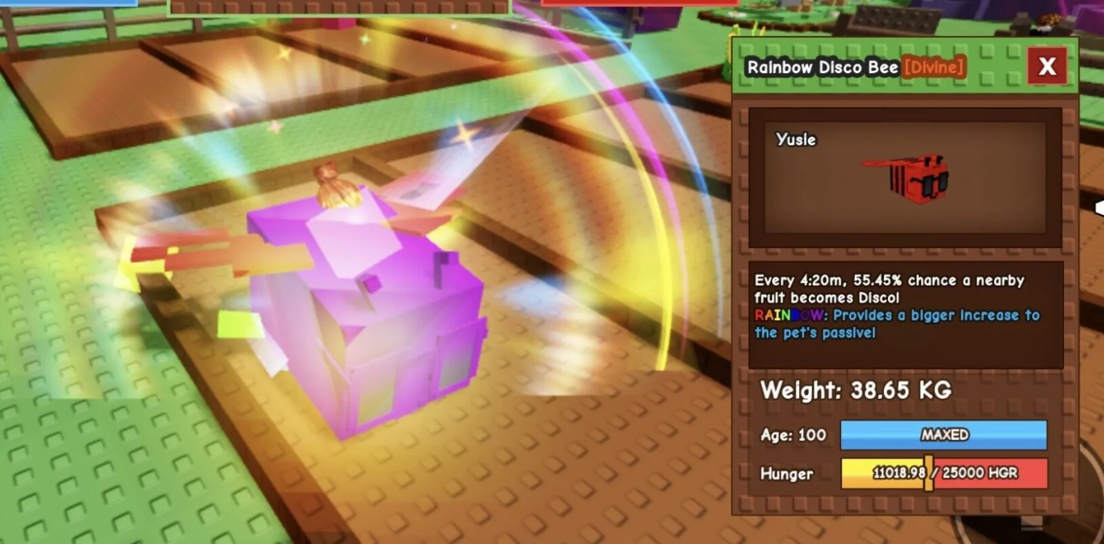 Huge RAINBOW Disco Bee - 38.65 KG (Age 100) — Account account