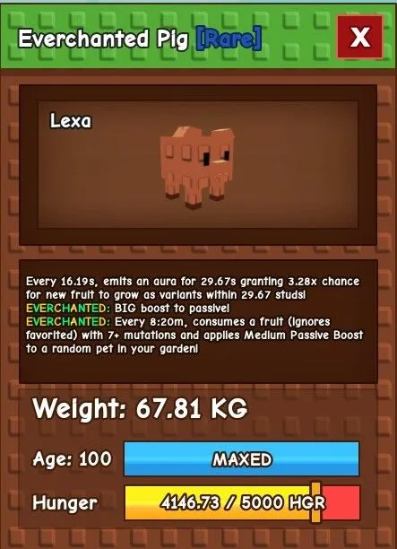 Everchanted Titanic Pig 67kg — Account account