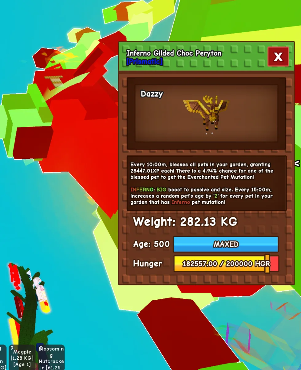 280KG+ Inferno Gilded Choc Peryton // Super handsome and trendy // New Best Mutation for level up