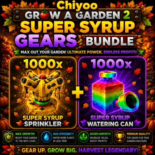 1000x Super Syrup Sprinkler + 1000x Super Syrup Watering Can Fall Harvest World