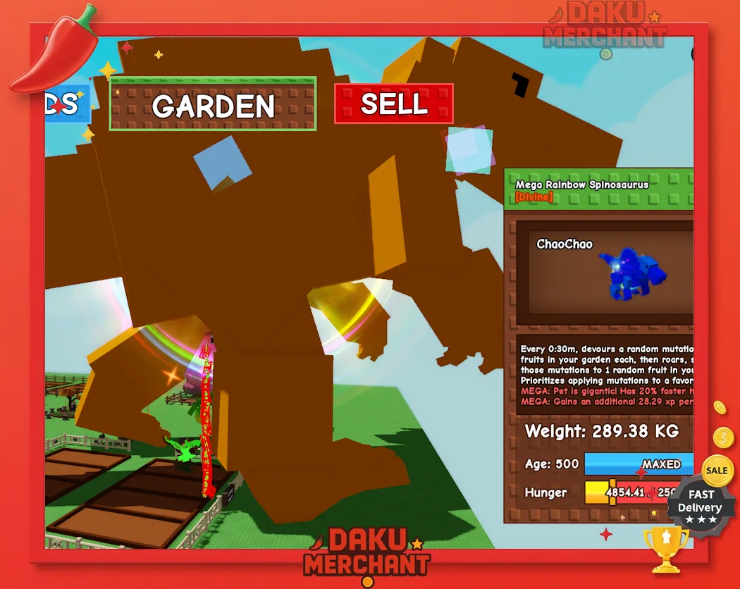 Mega Titanic Rainbow Hatch Spinosaurus 280Kg+ Age 500