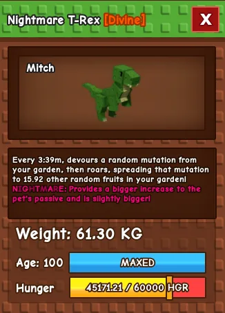 Nightmare T-rex 60kg