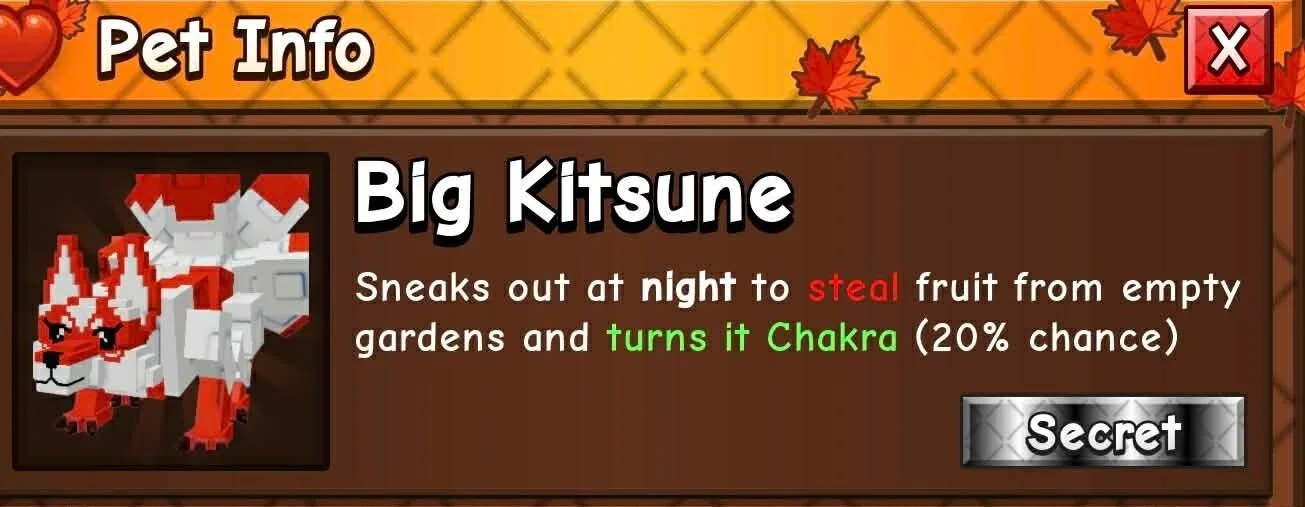BIG KITSUNE RARE NEW PET INSTANT DELIVERY ON HOLD