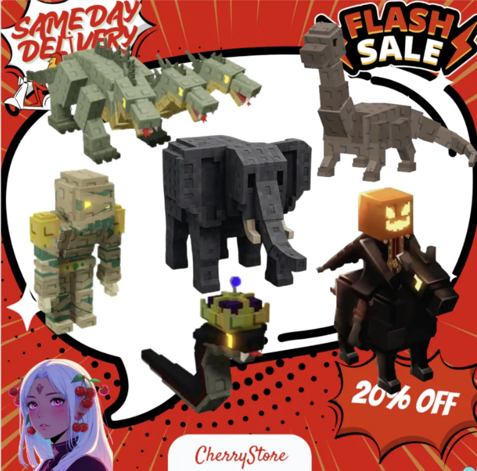 Elephant + Brontosaurus + Hydra + Headless Horseman + Mummy + Hex Serpent 6 MOST POPULER PETS - Great Combination - Grow a Garden