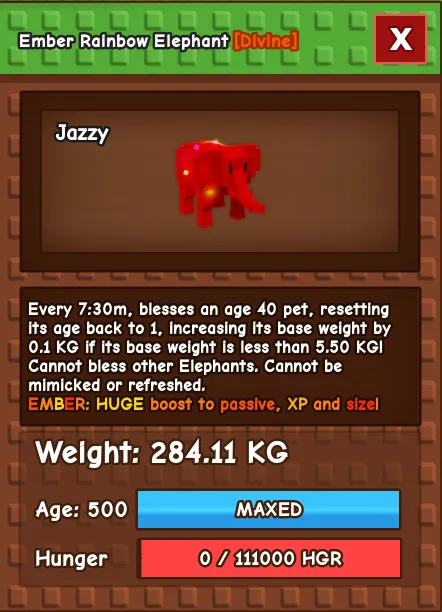 Ember RBH Elephant(284.11kg) Fast-Delivery