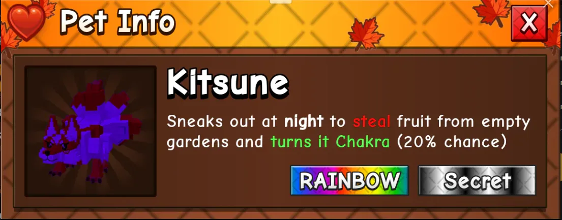 Rainbow Kitsune 288.8 (only 2 legit seller on eldo and i am the one s cheapest) (Super)