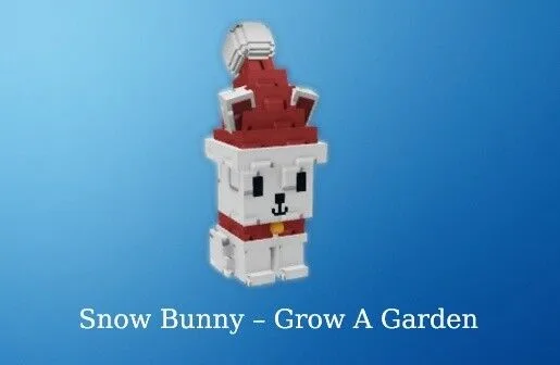 Pet (Get 3) Snow Bunny Grow a Garden Instant Delivery Safe trade GAG — Account account