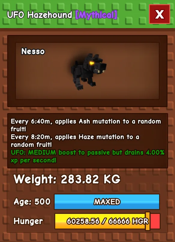 HUGE HAZEHOUND NM / VENOM / EVER 280KG+ AGE 500