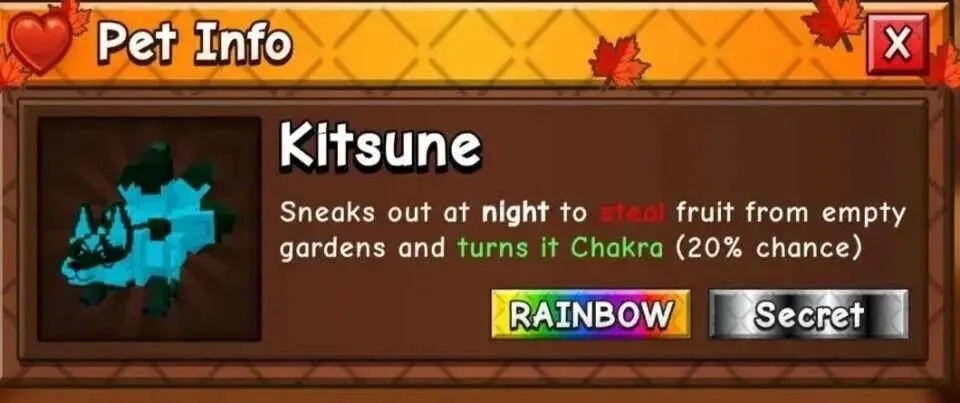 RB KITSUNE 1 OF 1 ON HOLD INSTANT DELIVERY