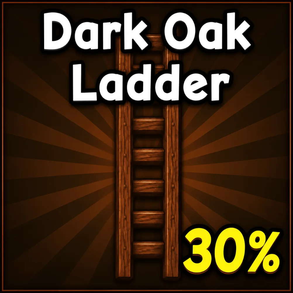 x10 Dark Oak Ladder