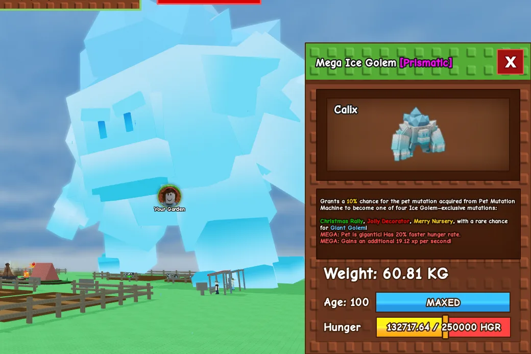 60kg+ Mega Ice Golem