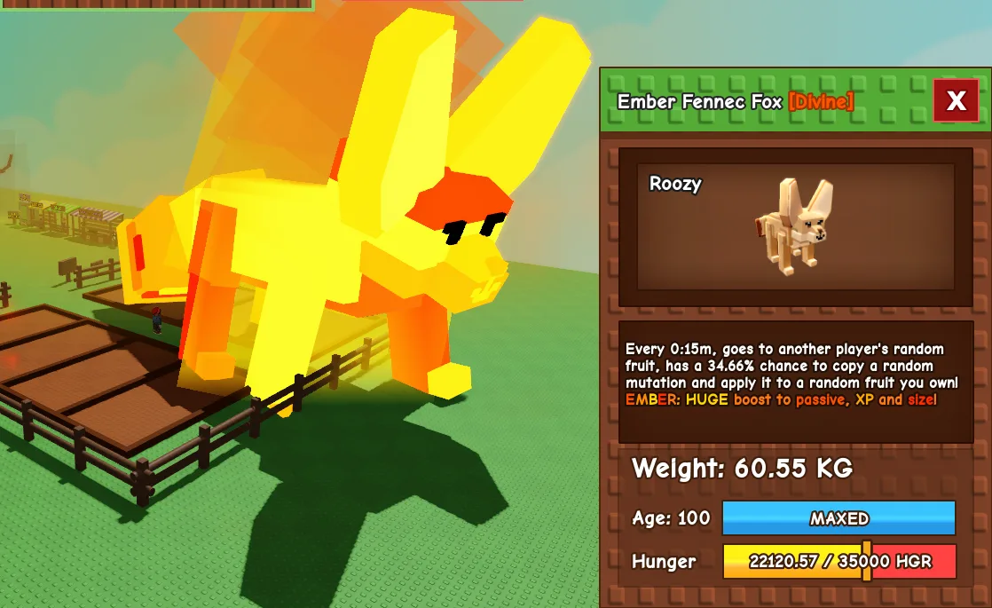60.55kg+ Ember Fennec Fox