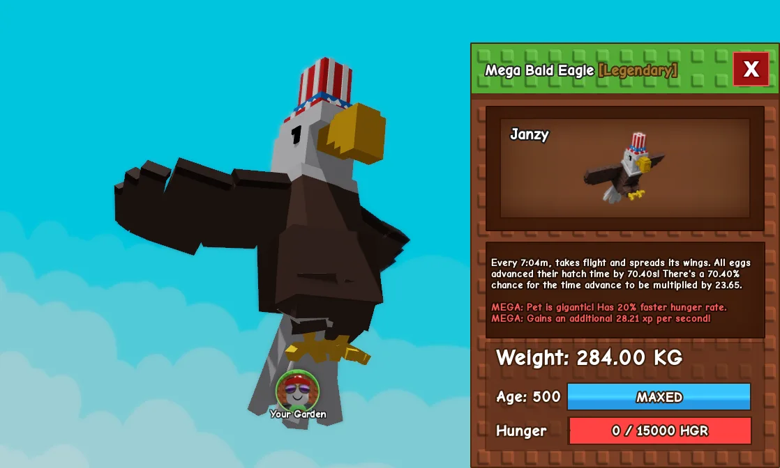 284kg Mega Bald Eagle