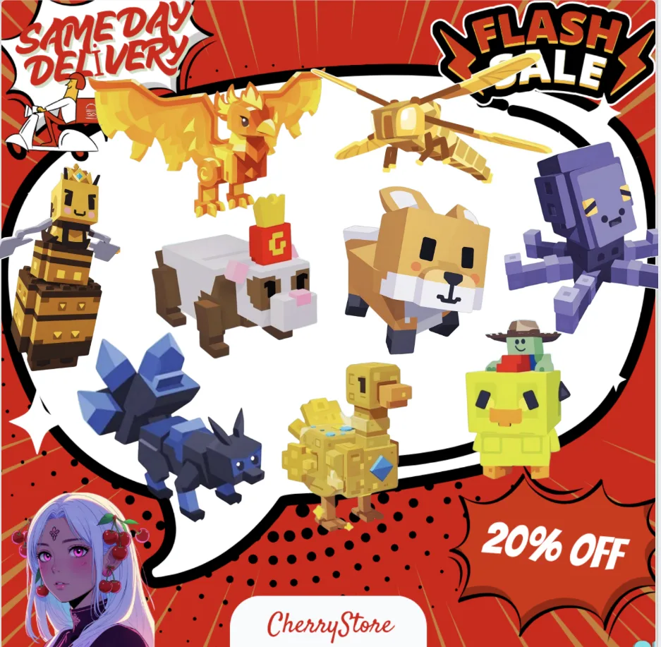 (9PET) Dragonfly+ Mimic Octupus+ Corrupted Kitsune+ Queen Bee+ French Fry Ferret+ Phoenix+ Golden Goose + Chicken Zombie + Red Fox BUY NOW