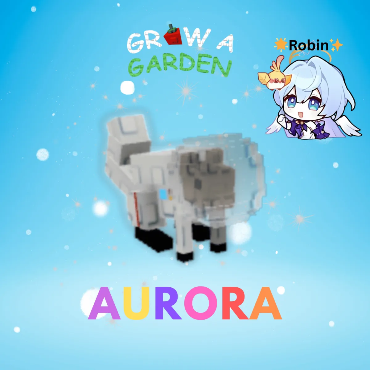 Aurora Space Squirrel - Super Bright on Stall - Grow a Garden