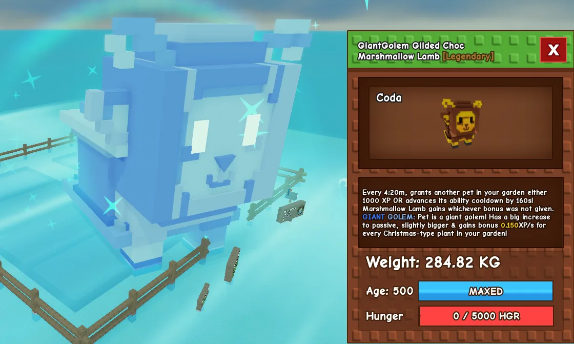 284.82kg GiantGolem Gilded Choc Marshmallow Lamb
