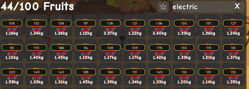 5x ELECTRIC FRUIT FOR DAILY QUEST