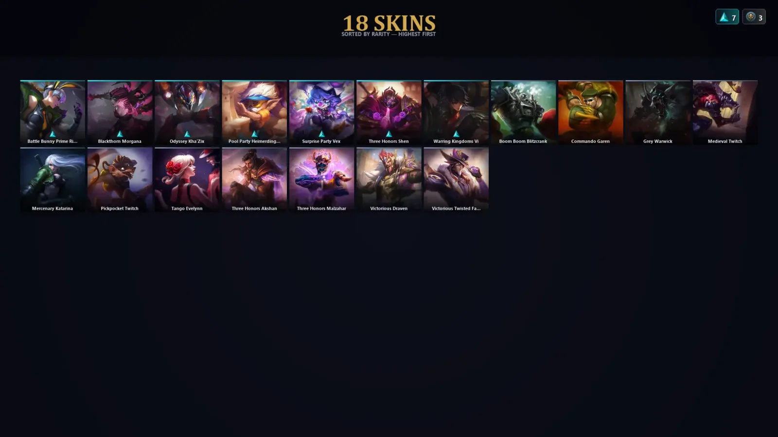 [LoL] | TR | Level 30 | Master | 98 Champions | 18 Skins — LoL account