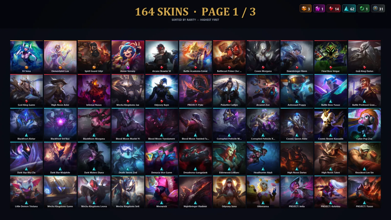 [LoL] | TR | Level 310 | Emerald IV | 125 Champions | 132 Skins | 29,094 BE