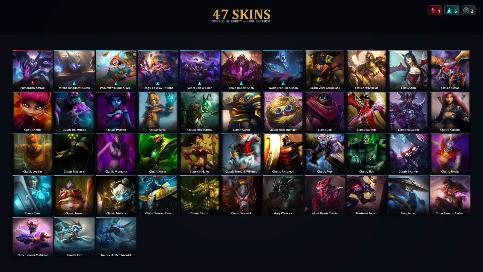 [LoL] | EUW | Level 66 | 89 Champions | 47 Skins