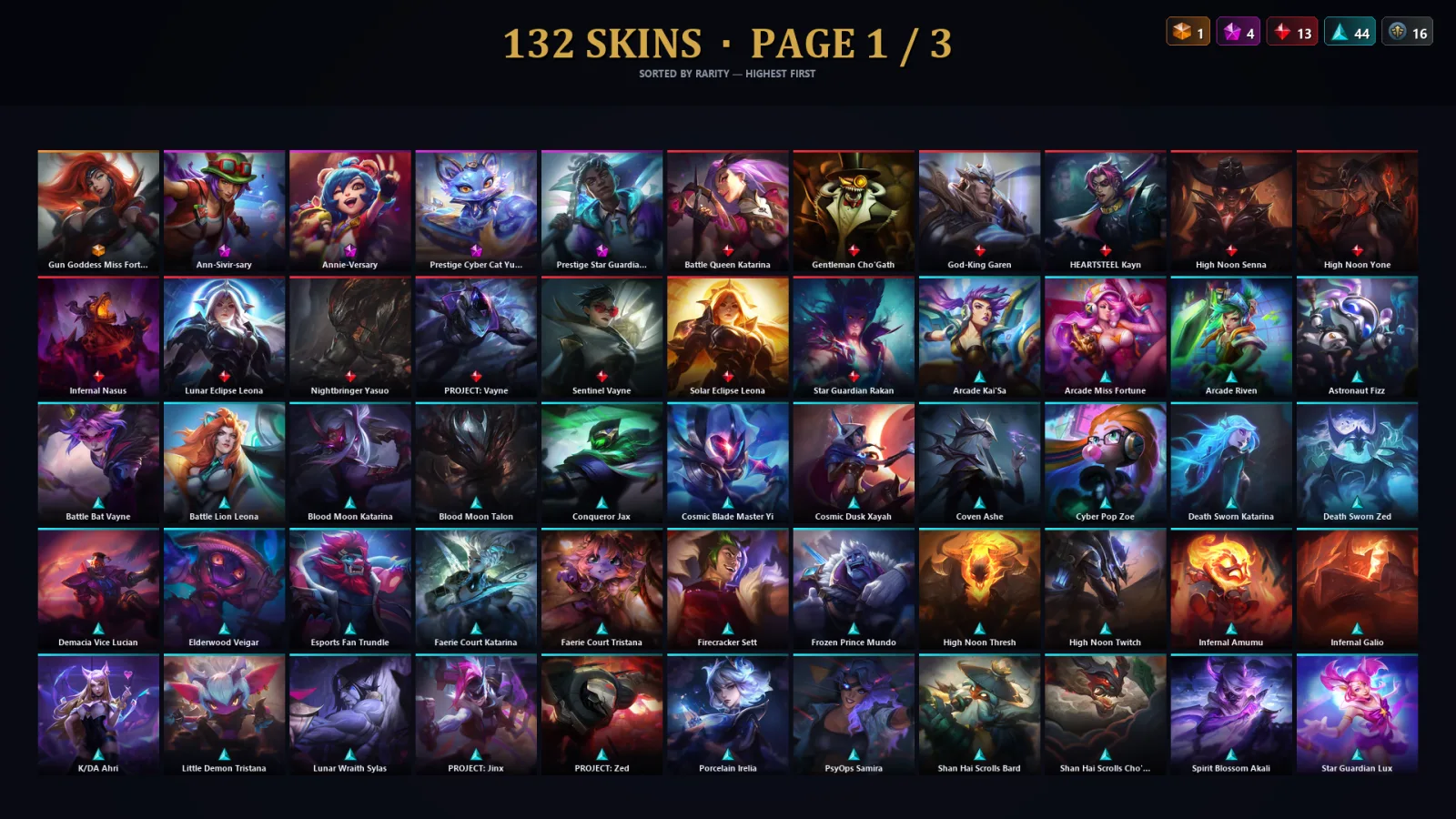 [LoL] | TR | Level 329 | Diamond IV | 173 Champions | 100 Skins | 69,680 BE