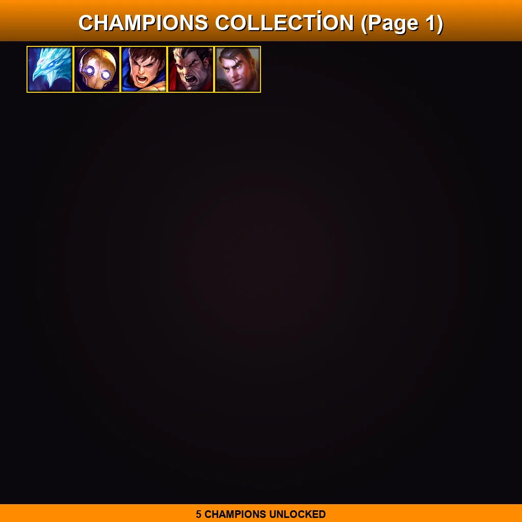 NA | Lv30 | Unranked | 0 Skin | 5 Champ