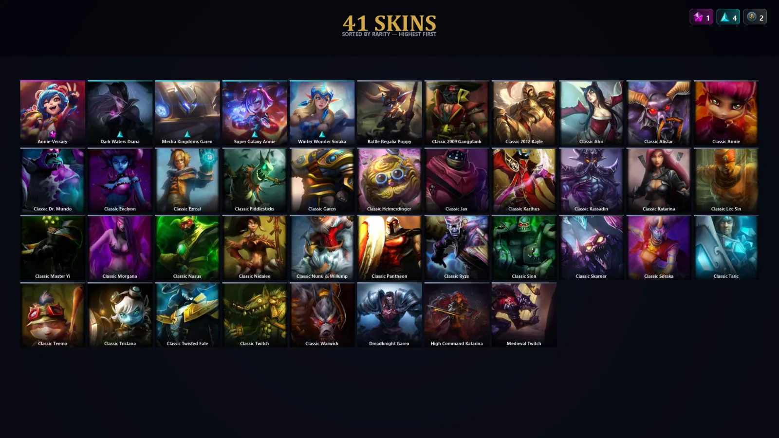 [LoL] | TR | Level 50 | 42 Champions | 41 Skins