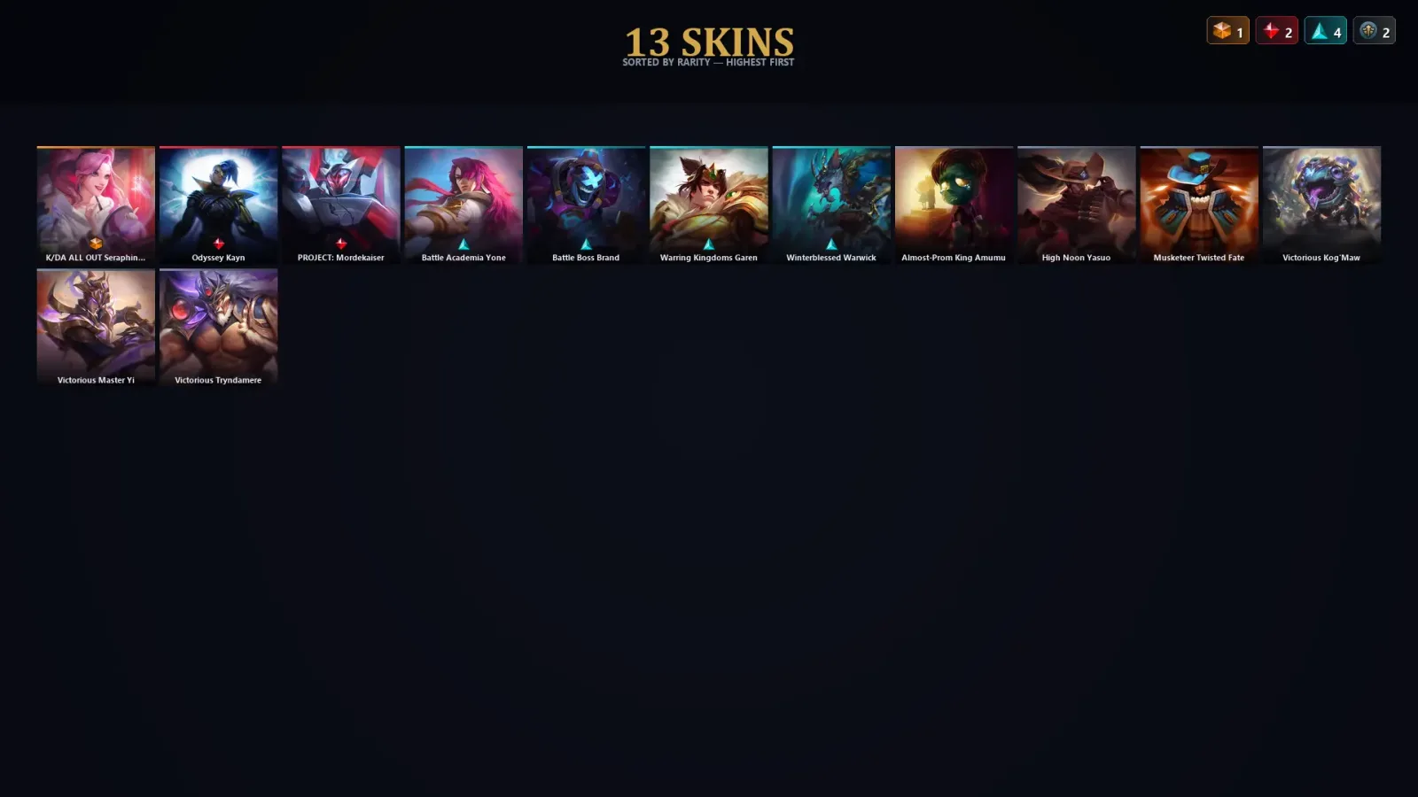 [LoL] | TR | Level 44 | Platinum I | 58 Champions | 13 Skins
