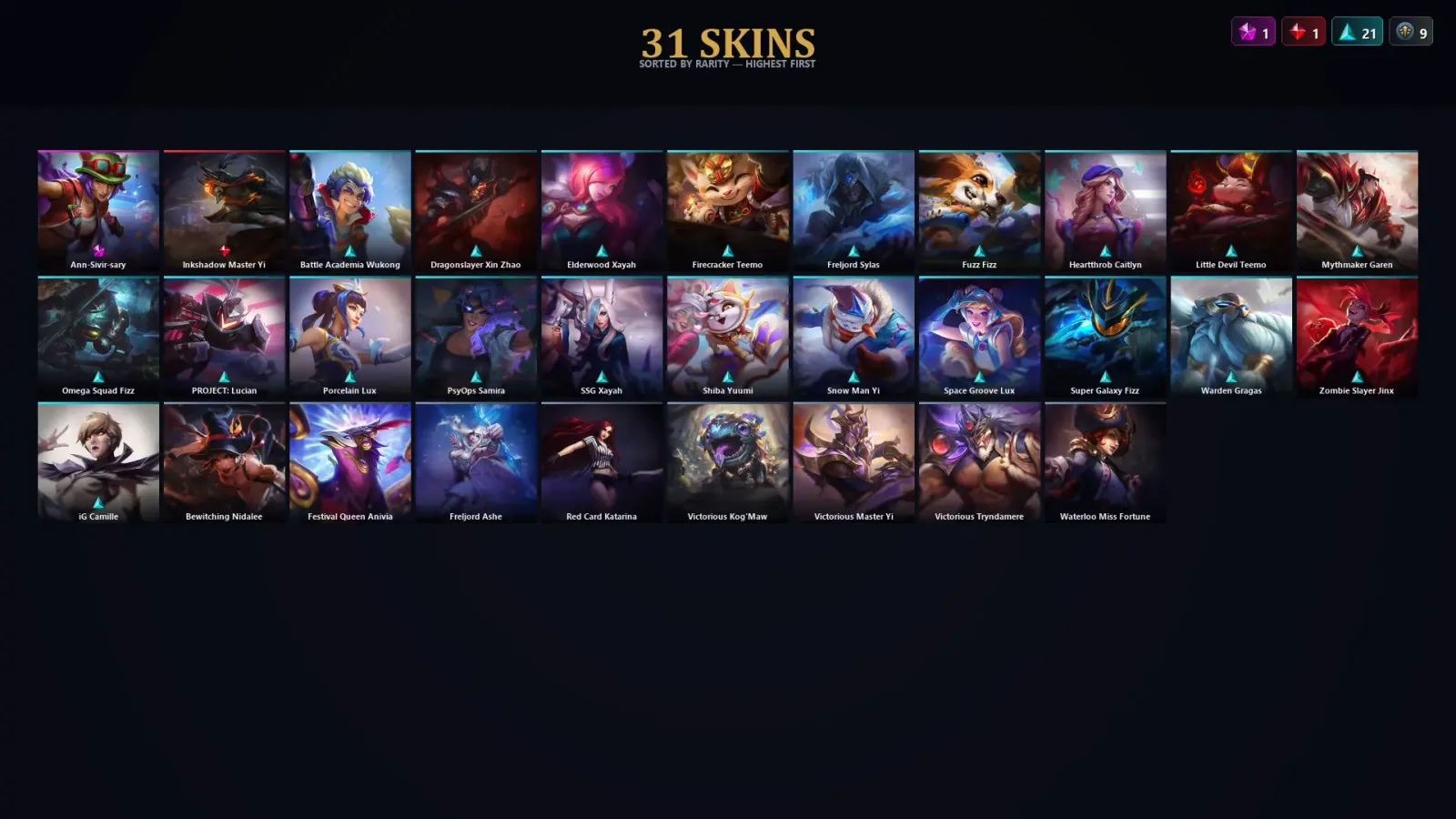 [LoL] | TR | Level 117 | Platinum IV | 91 Champions | 31 Skins