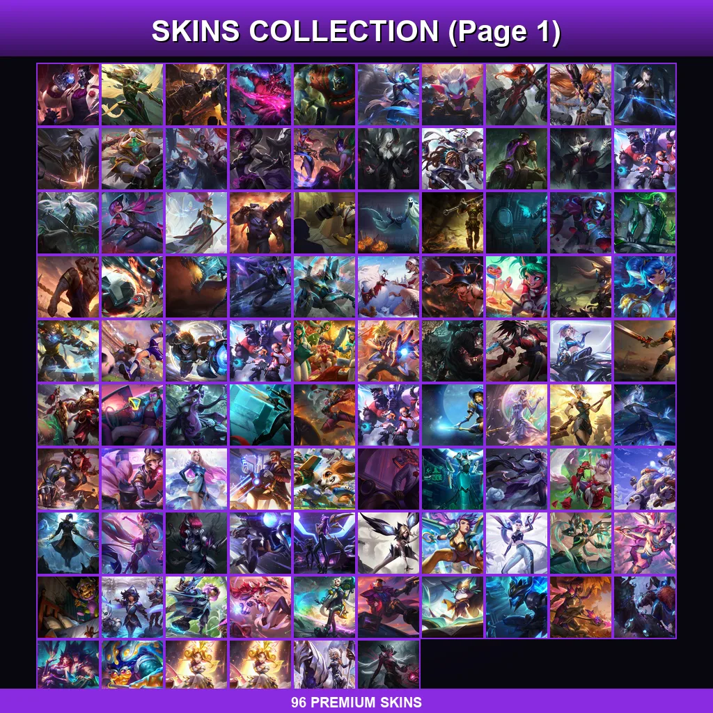 SG | Lv98 | Unranked | 96 Skin | 176 Champ