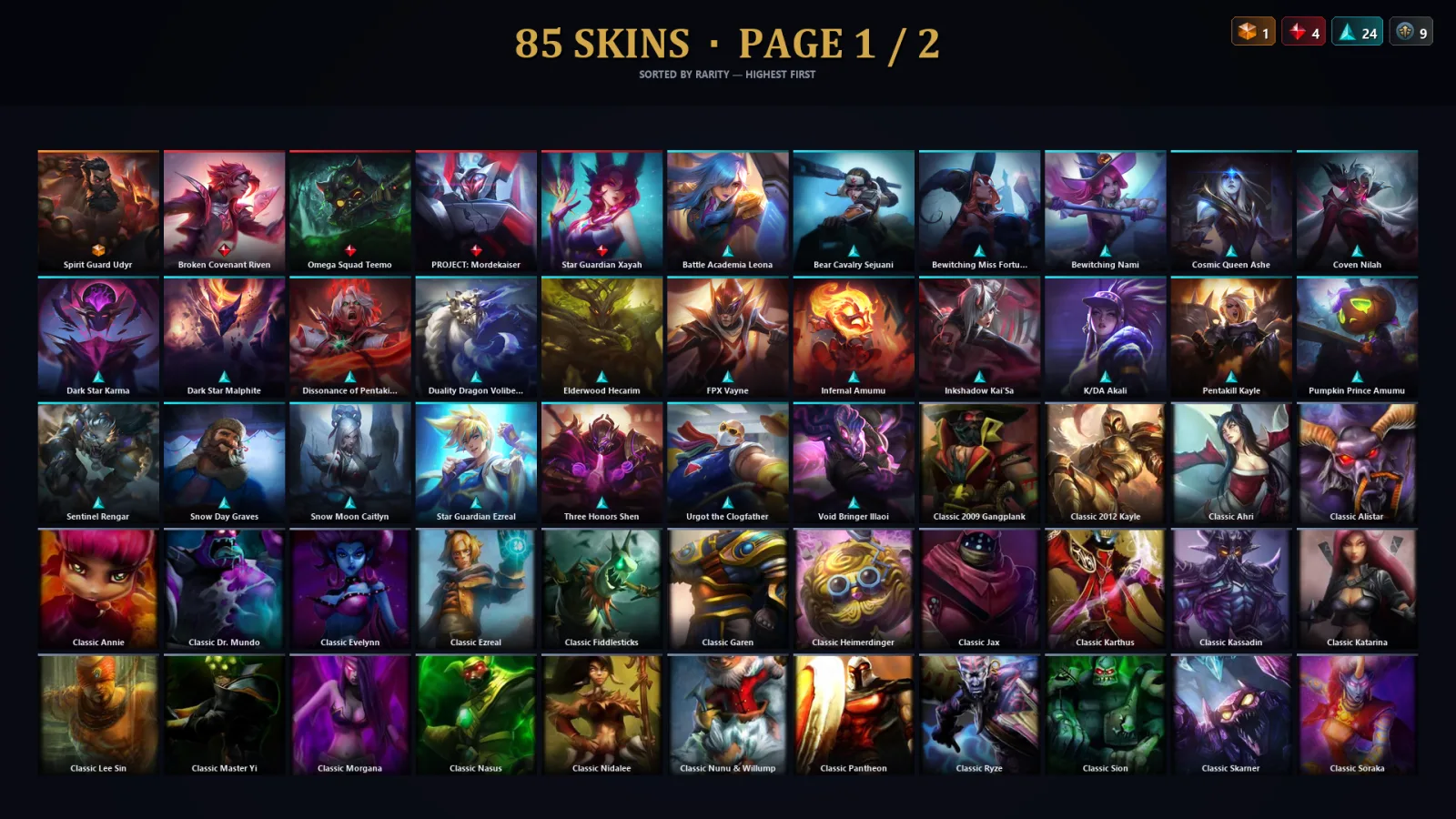 [LoL] | TR | Level 130 | Platinum III | 150 Champions | 53 Skins