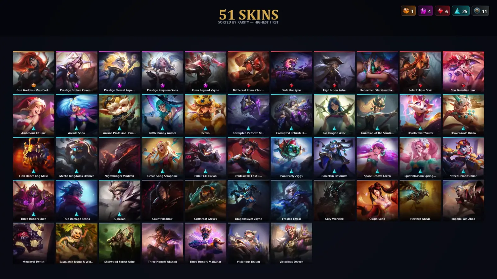 [LoL] | TR | Level 30 | Master | 121 Champions | 51 Skins — LoL account