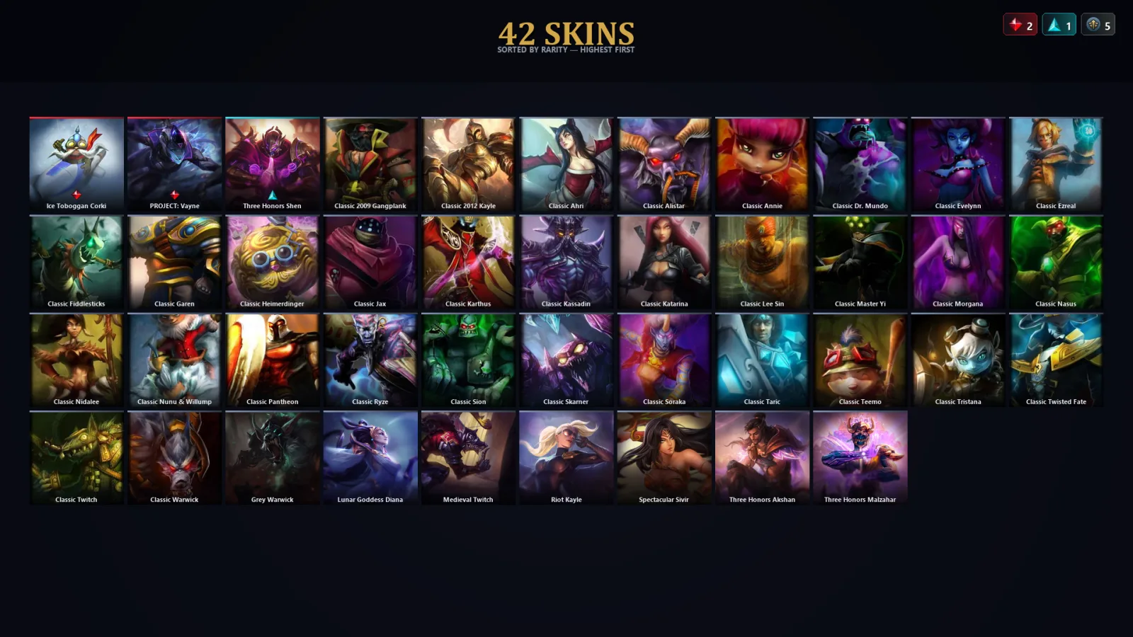 [LoL] | EUW | Level 47 | Iron I | 70 Champions | 10 Skins
