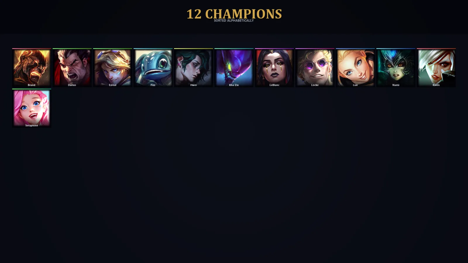 [LoL] | EUW | Level 30 | 12 Champions | 53,595 BE