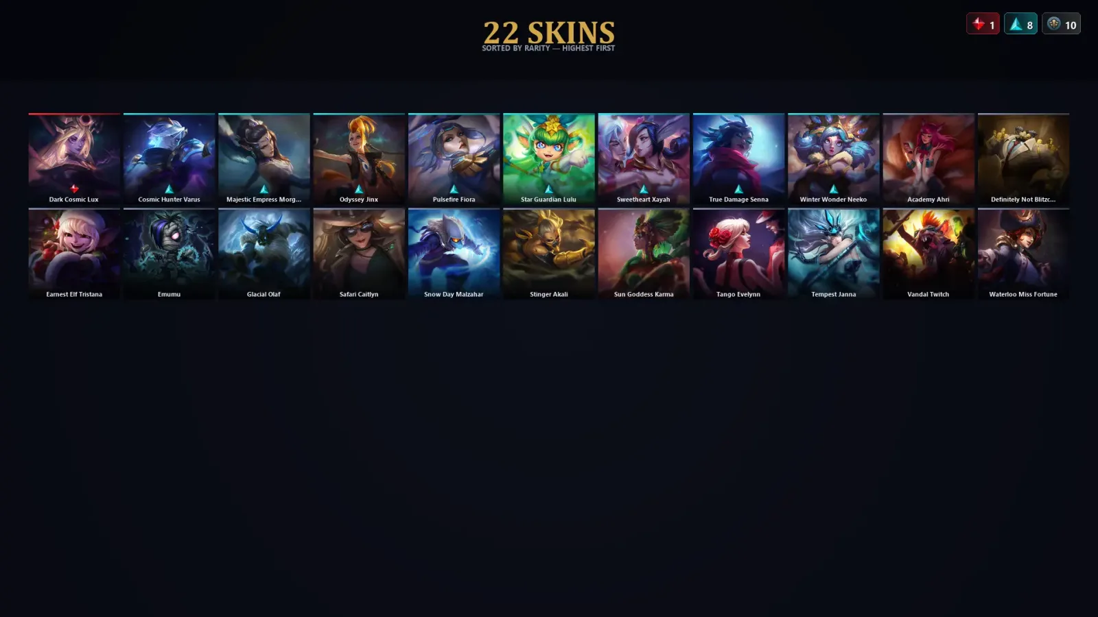 [LoL] | TR | Level 72 | 48 Champions | 22 Skins