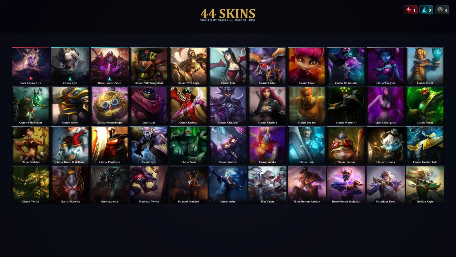 [LoL] | TR | Level 45 | Emerald I | 66 Champions | 12 Skins