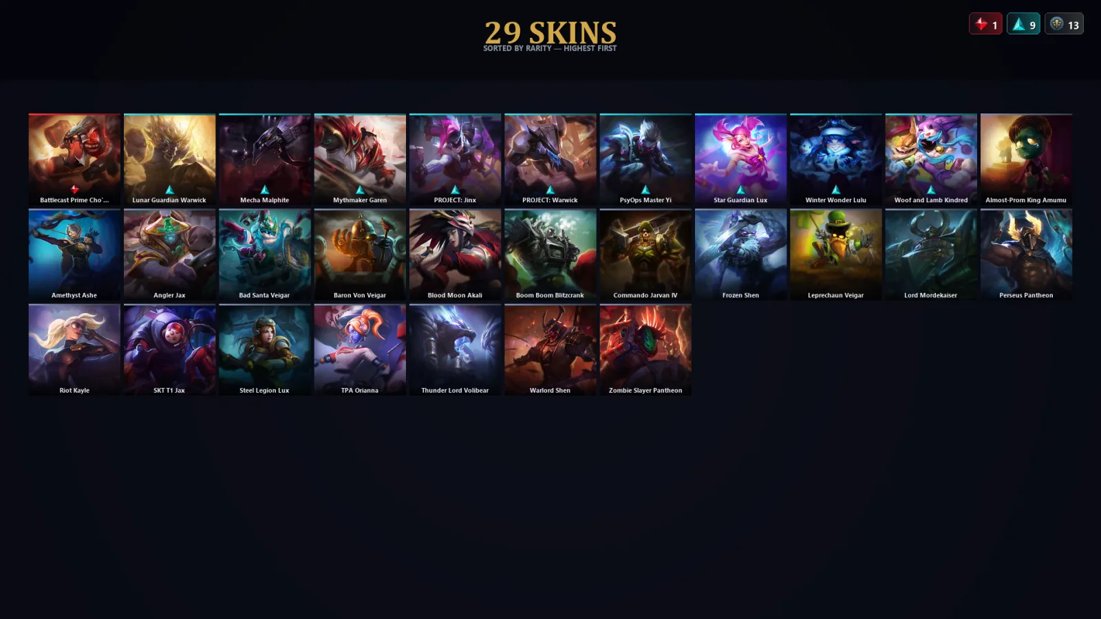 [LoL] | TR | Level 154 | Bronze IV | 117 Champions | 29 Skins | 18,604 BE