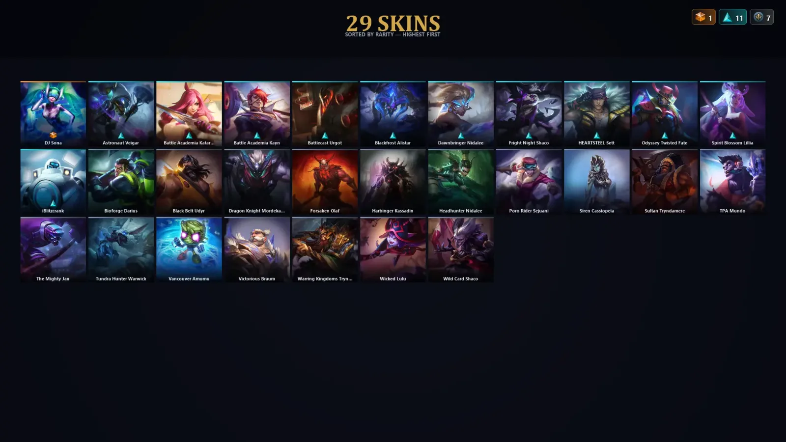 [LoL] | TR | Level 118 | Silver II | 112 Champions | 29 Skins | 14,055 BE — LoL account