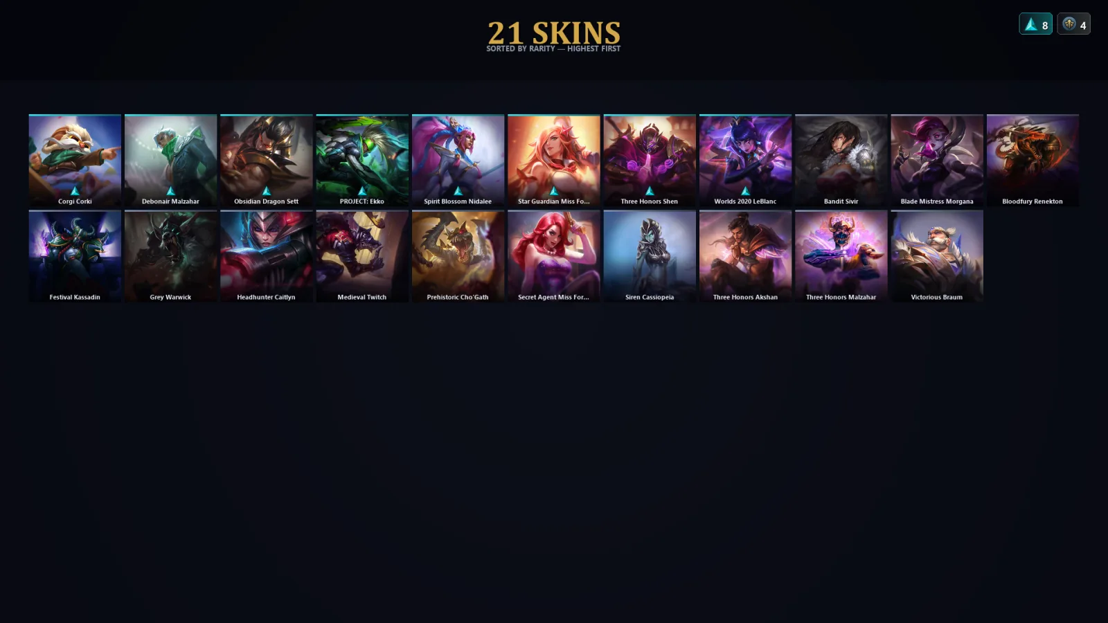 [LoL] | EUW | Level 98 | Gold IV | 152 Champions | 21 Skins