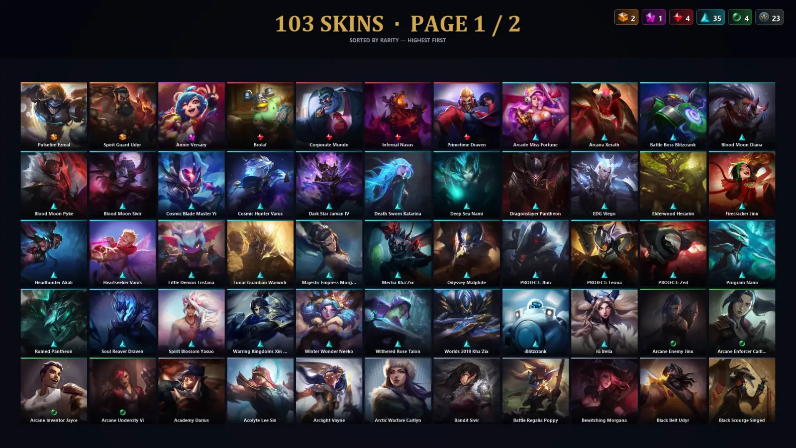 [LoL] | TR | Level 137 | 139 Champions | 103 Skins — LoL account