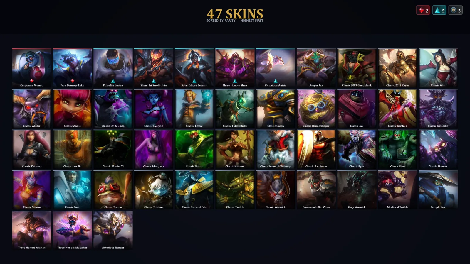 [LoL] | TR | Level 47 | Diamond I | 69 Champions | 47 Skins